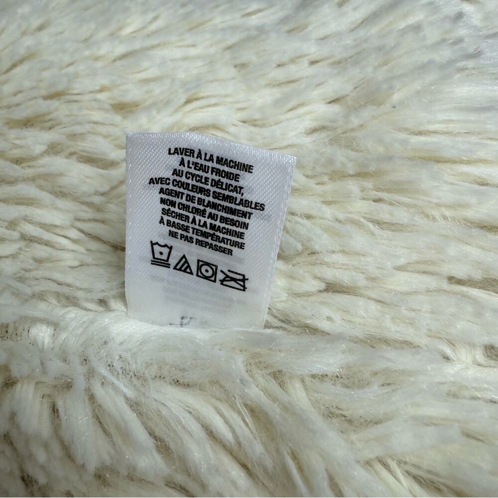 AERO Y2K Creme Hoodie Logo Sherpa Lined Full Zip Pockets Women’s Sz S - Picture 12 of 15
